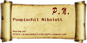 Pospischil Nikolett névjegykártya