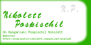 nikolett pospischil business card
